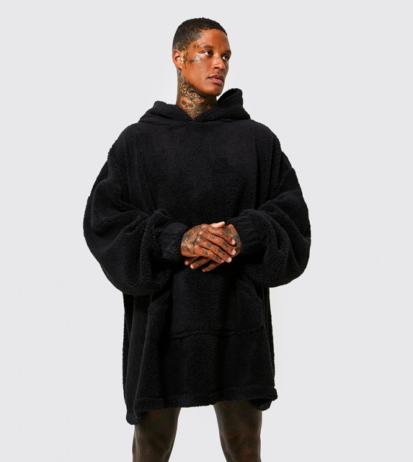 boohooMAN Hoodies - Black Hoodies