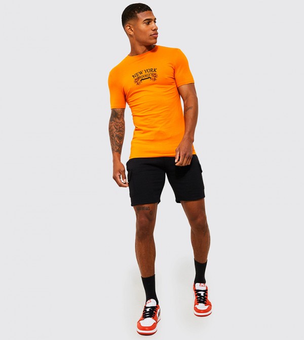 boohooMAN  Casual Shorts - Black Cargo Shorts