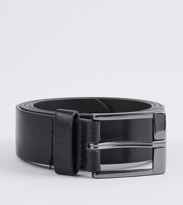 بوهو مان  أحزمة - أسود Non Leather Belts
