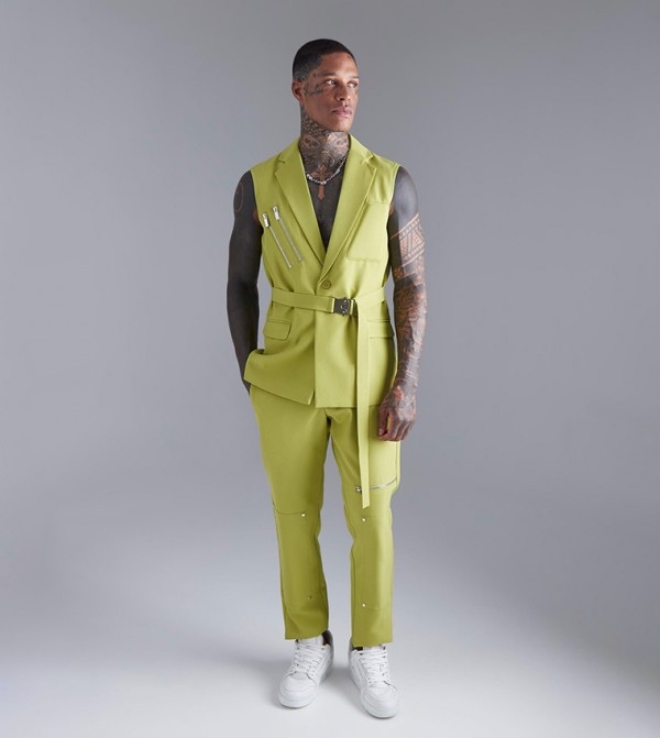 boohooMAN  Waistcoats - Green Waistcoats
