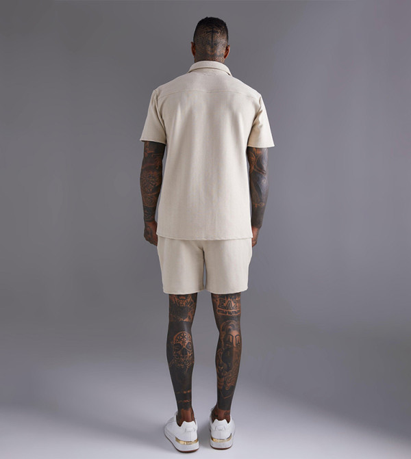 boohooMAN - Outlet  matching-sets - Beige Co-Ord Set