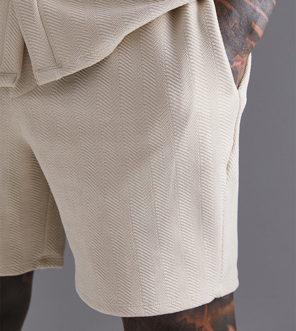 boohooMAN - Outlet  matching-sets - Beige Co-Ord Set