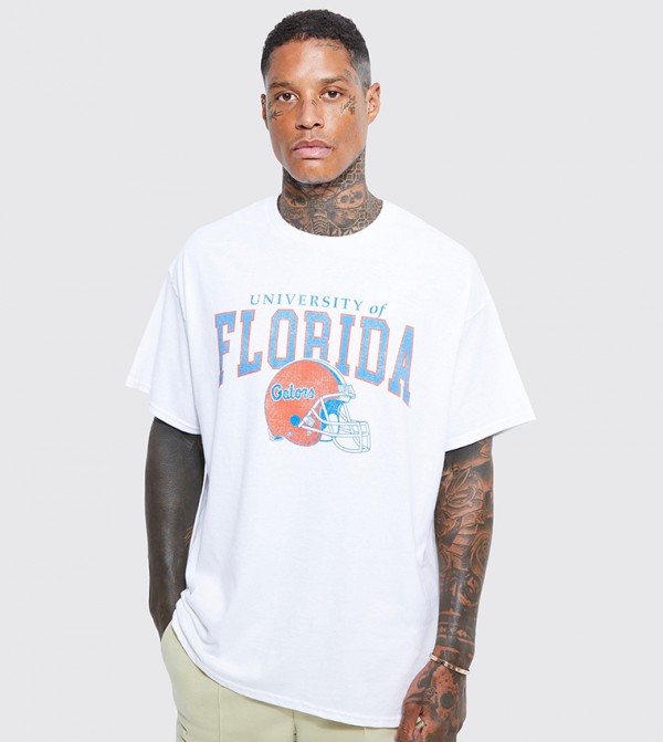 boohooMAN  T-Shirts - White Casual T-Shirts