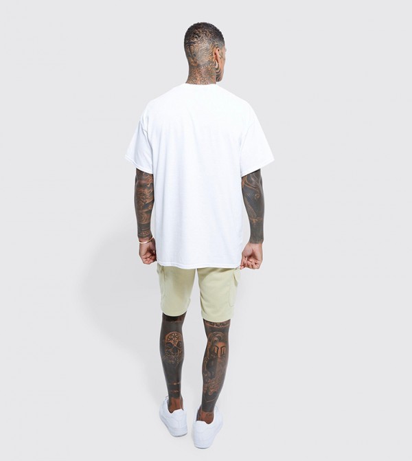 boohooMAN  T-Shirts - White Casual T-Shirts