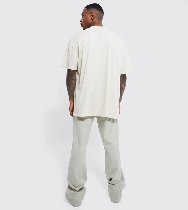 boohooMAN  T-Shirts - Beige Casual T-Shirts