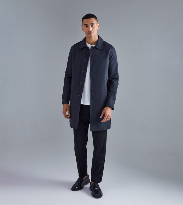 boohooMAN  Overcoats - Black Overcoats