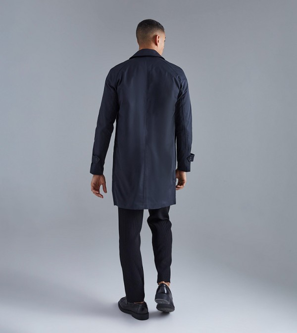boohooMAN  Overcoats - Black Overcoats