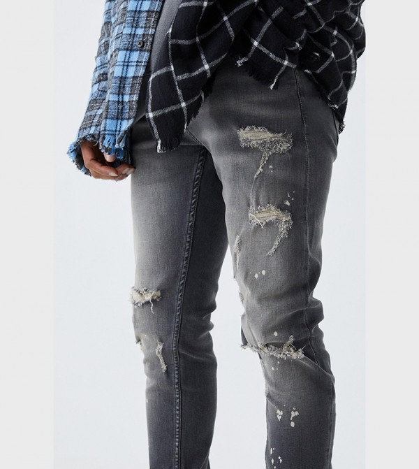 boohooMAN  Skinny Jeans - Grey Skinny Jeans