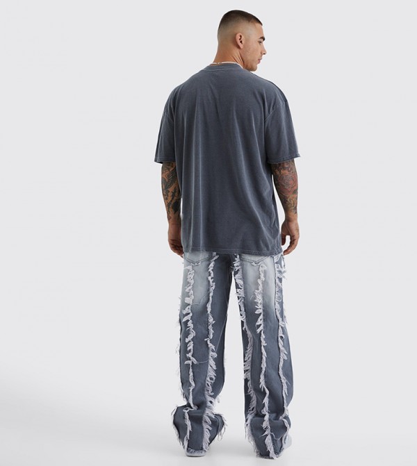 boohooMAN  Jeans - Blue Relaxed Jeans