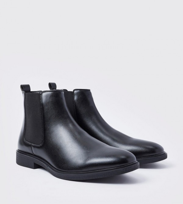 boohooMAN - Outlet  Chelsea Boots - Black Chelsea Boots