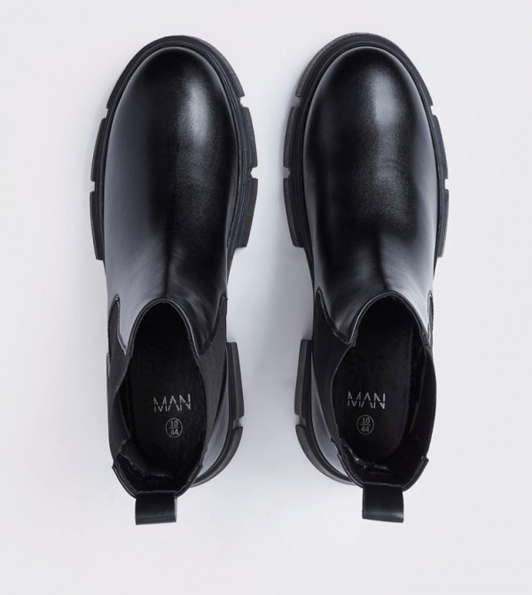 boohooMAN  Boots - Black Chelsea Boots