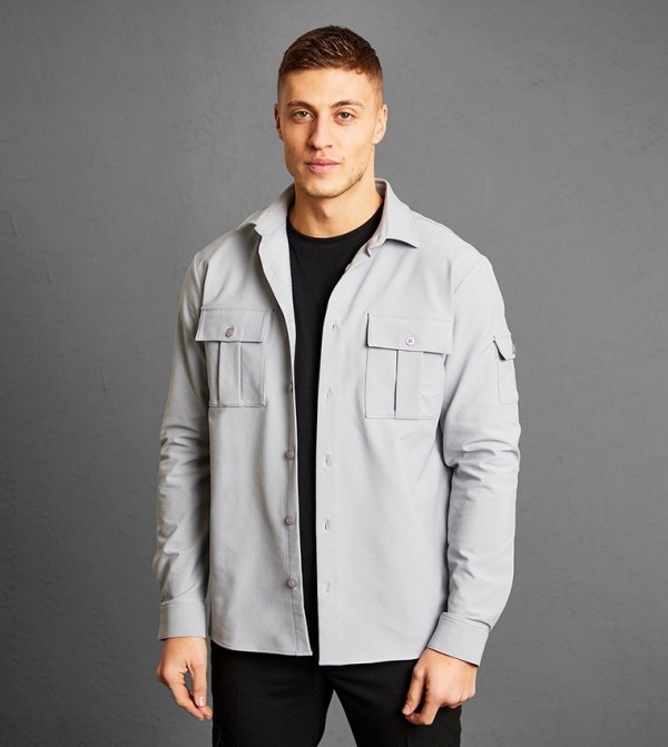 boohooMAN  - Grey Long Sleeves