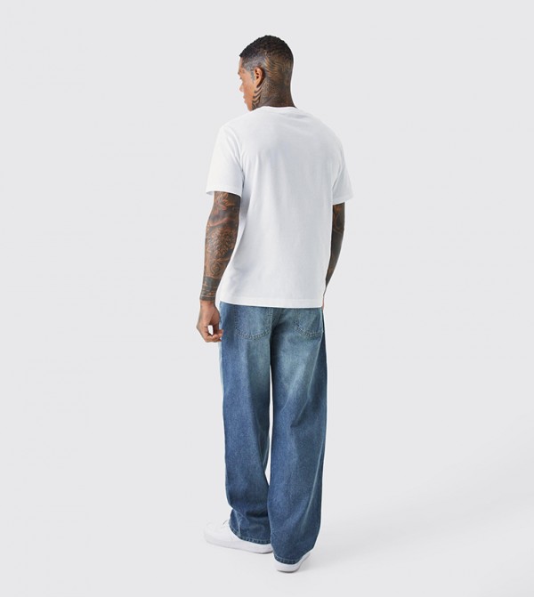 boohooMAN boohooMAN - Blue Relaxed Jeans