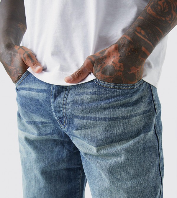 boohooMAN boohooMAN - Blue Relaxed Jeans
