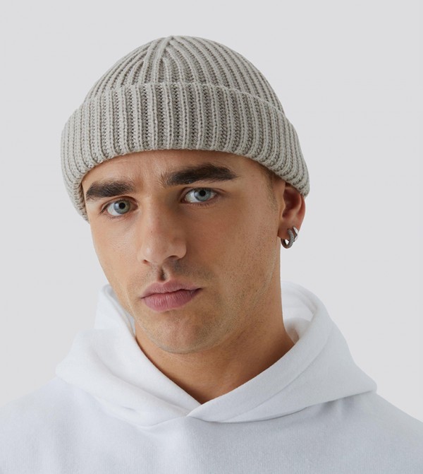 boohooMAN Caps & Hats - Beige Beanies