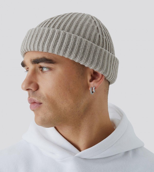 boohooMAN Caps & Hats - Beige Beanies