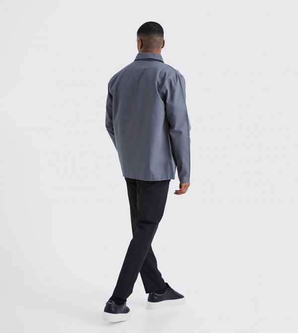 boohooMAN  Casual Shirts - Grey Long Sleeves