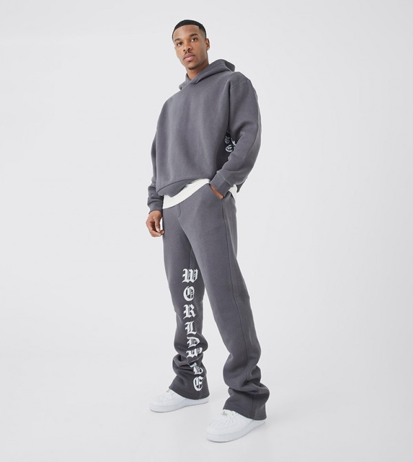 boohooMAN  matching-sets - Grey Track Suits