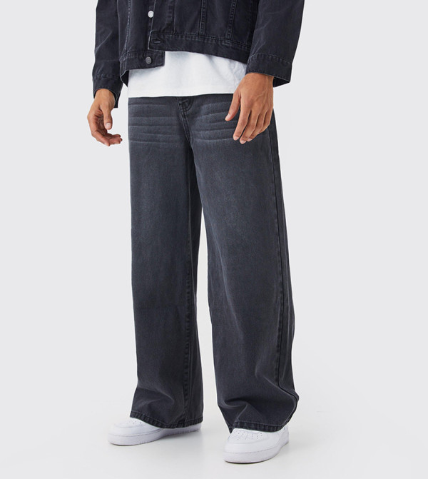 boohooMAN boohooMAN - Black Relaxed Jeans