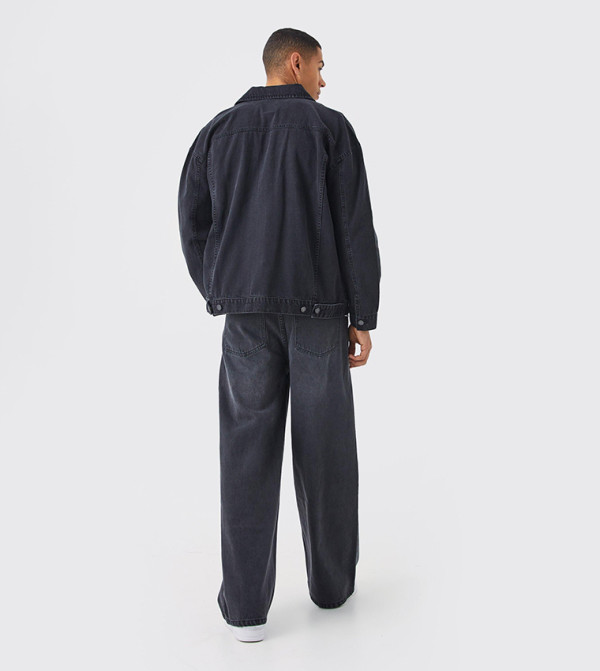 boohooMAN boohooMAN - Black Relaxed Jeans