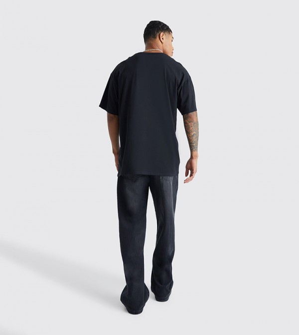 بوهو مان - أسود تيشيرتات كاجوال