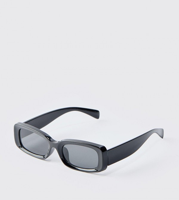 boohooMAN Square Sunglasses - Black undefined