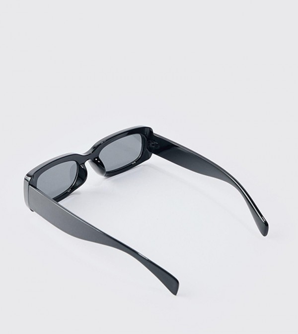 boohooMAN Square Sunglasses - Black undefined