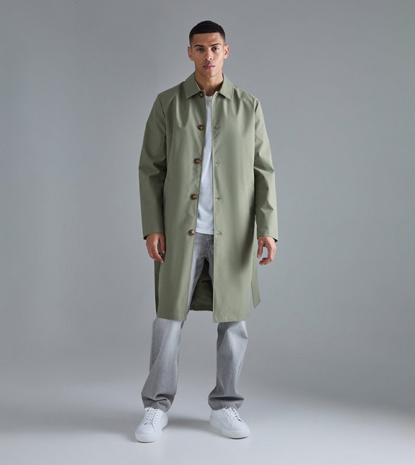 boohooMAN  Overcoats - Green Overcoats