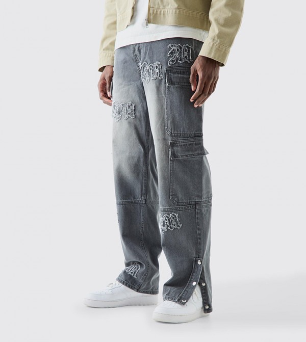boohooMAN boohooMAN - Grey Relaxed Jeans