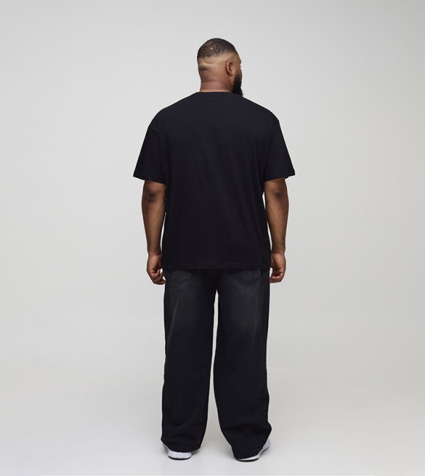 boohooMAN  Jeans - Black Relaxed Jeans