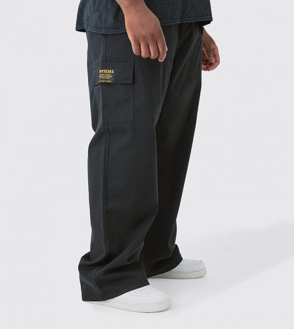 boohooMAN  Cargos - Black Cargos