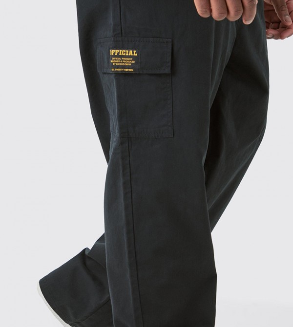 boohooMAN  Cargos - Black Cargos