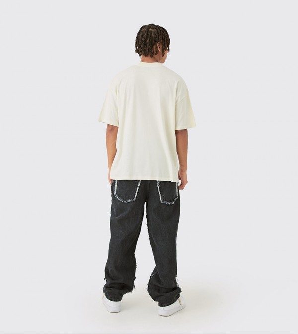 boohooMAN  Jeans - Black Relaxed Jeans