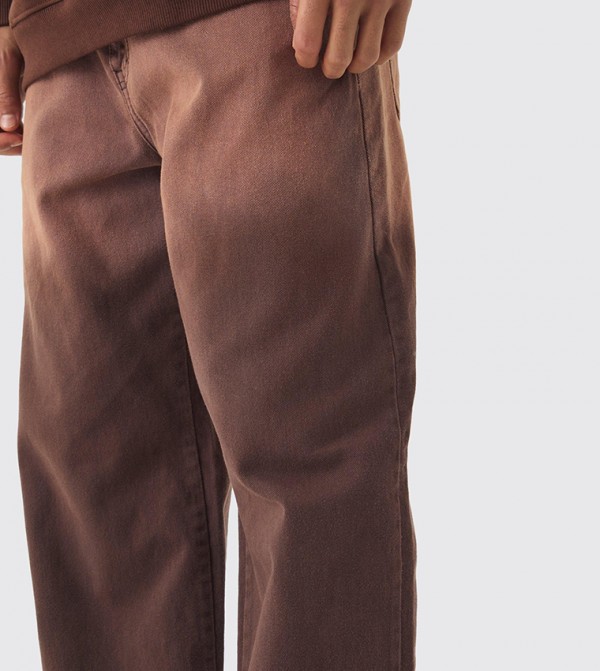 بوهو مان  بناطيل جينز - بني  Relaxed Jeans