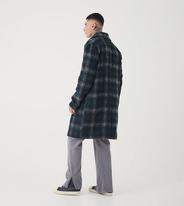 boohooMAN  Overcoats - Green Overcoats