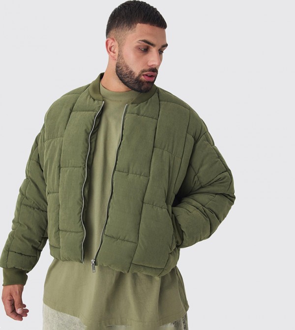 boohooMAN  Jackets & Coats - Khaki Puffer Jackets