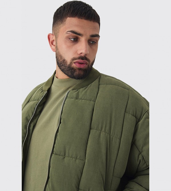 boohooMAN  Jackets & Coats - Khaki Puffer Jackets