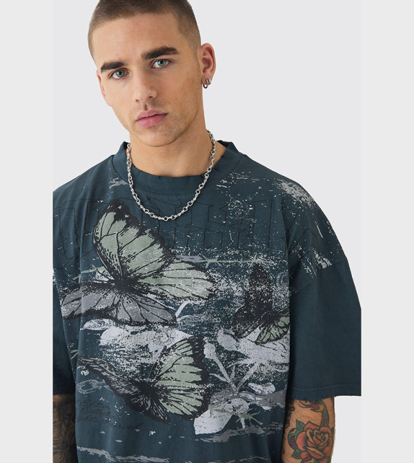 بوهو مان بوهو مان - أزرق تيشيرتات كاجوال