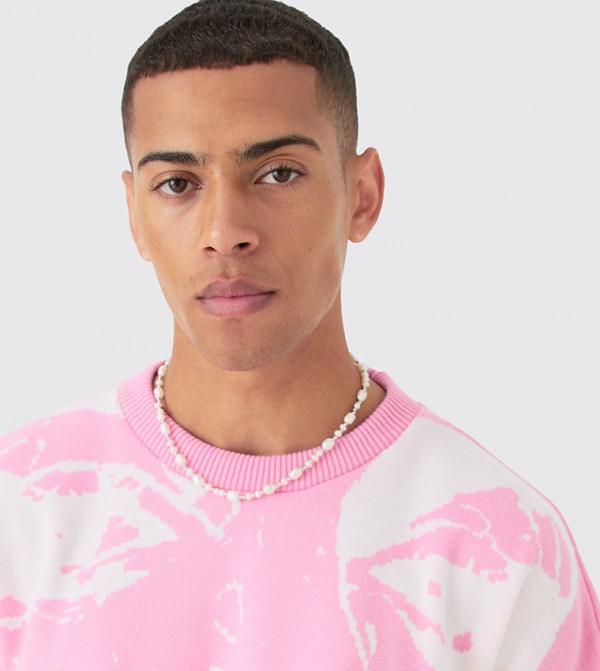 بوهو  - وردي Round Neck T-Shirts