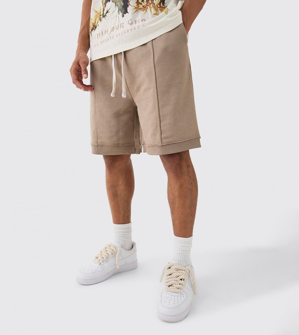 boohooMAN  Shorts - Beige Casual Shorts