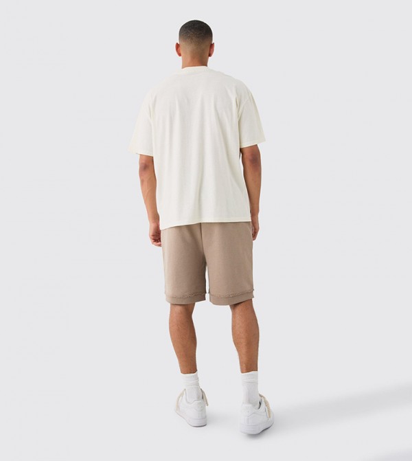 boohooMAN  Shorts - Beige Casual Shorts