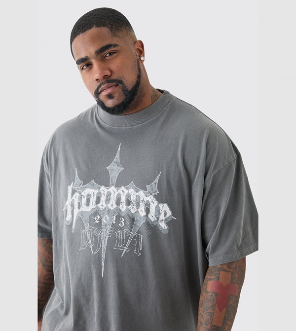 boohooMAN boohooMAN - Grey Casual T-Shirts