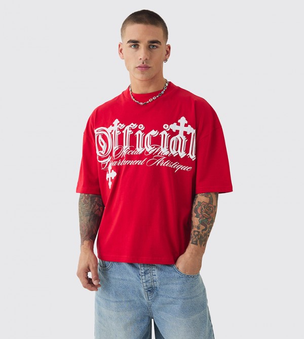 boohooMAN boohooMAN - Red Casual T-Shirts