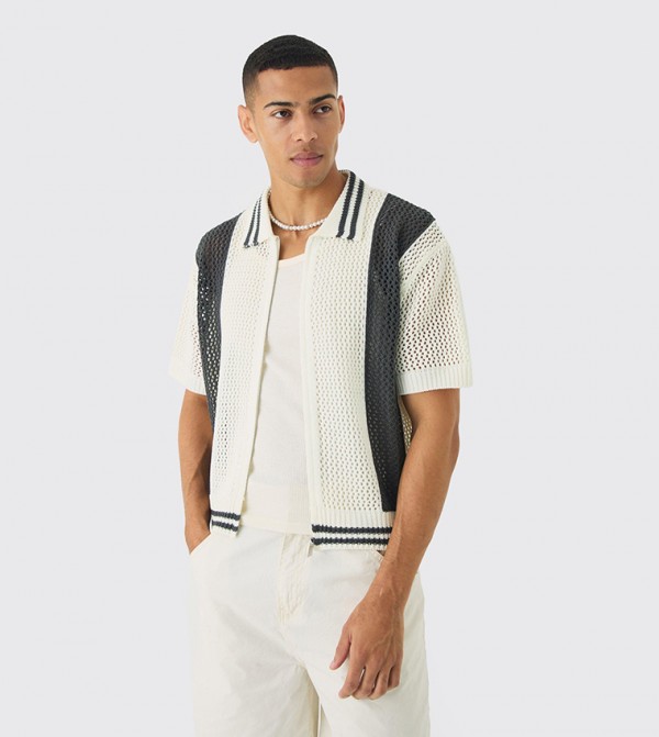 بوهو مان قمصان - أبيض قميص كاجوال