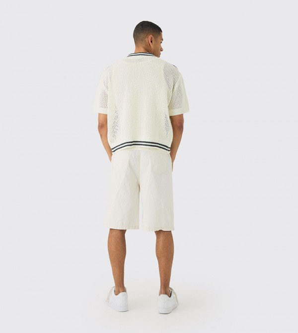 بوهو مان قمصان - أبيض قميص كاجوال