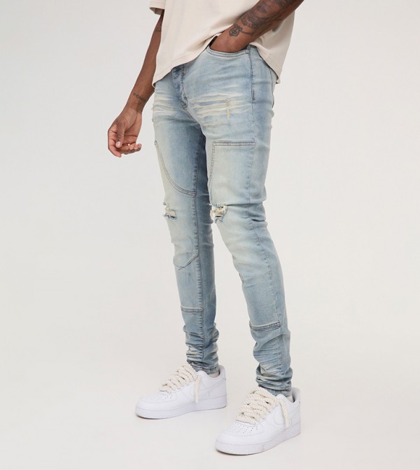 boohooMAN  Jeans - Blue Skinny Jeans