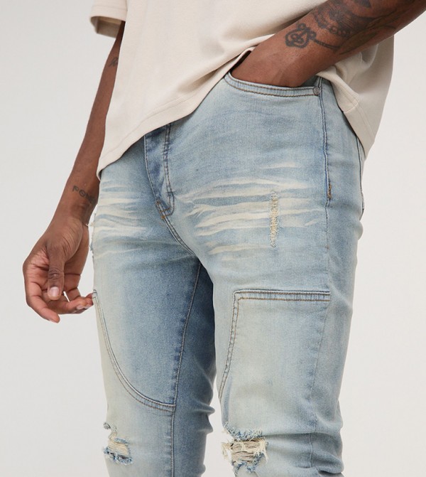 boohooMAN  Jeans - Blue Skinny Jeans