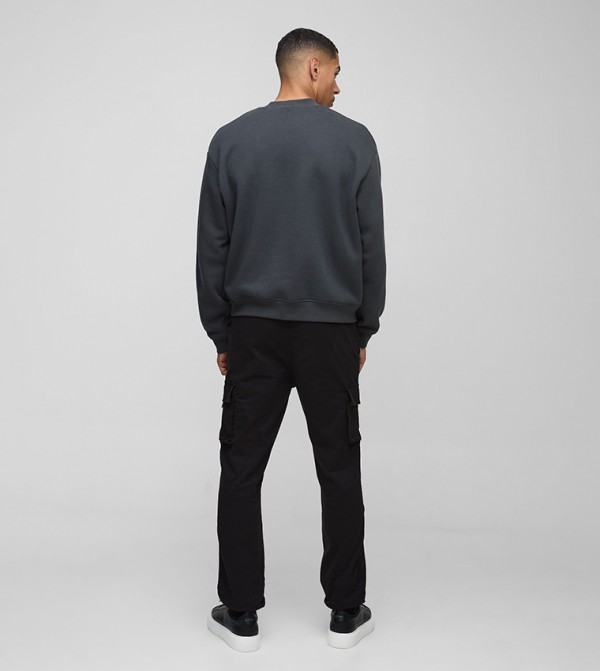 boohooMAN  Cargos - Black Cargos