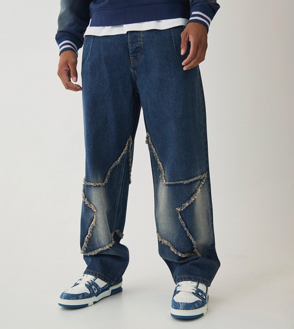 boohooMAN  style-edit-dm - Black Relaxed Jeans