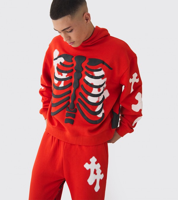 boohooMAN Hoodies - Red Hoodies